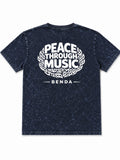 Short sleeve t-shirt blue washed